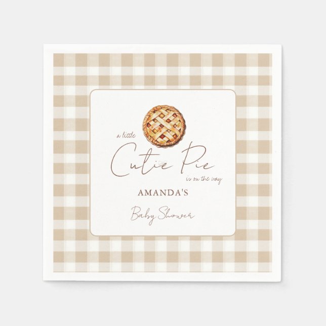 Pie Baby Shower Gender Neutral  Napkins (Front)