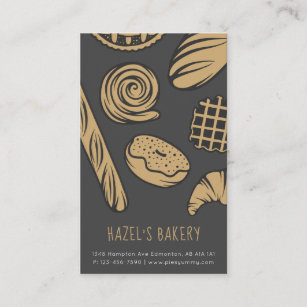 Pie Baker Bread Bakery Modern Simple Contemporary Business Card