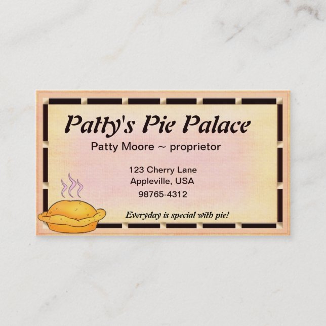 Pie ~ Bakery Business Card (Front)
