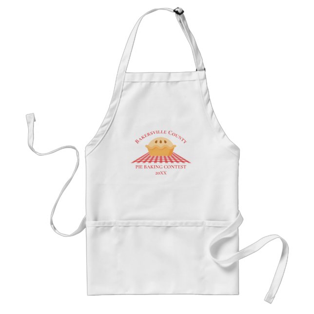 Pie Baking Contest Cute Custom County Festival Adult Apron (Front)