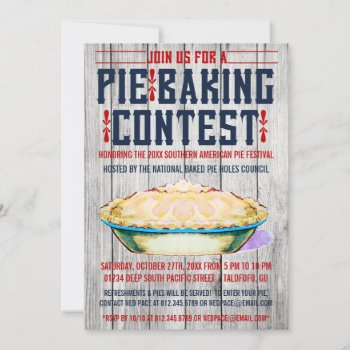Pie Baking Contest Invitations by RenImasa at Zazzle