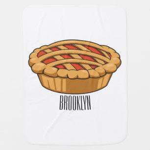 Pie cartoon illustration baby blanket