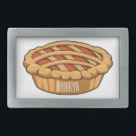 Pie cartoon illustration belt buckle<br><div class="desc">Pie cartoon illustration</div>