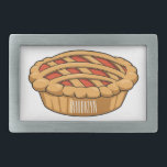 Pie cartoon illustration belt buckle<br><div class="desc">Pie cartoon illustration</div>