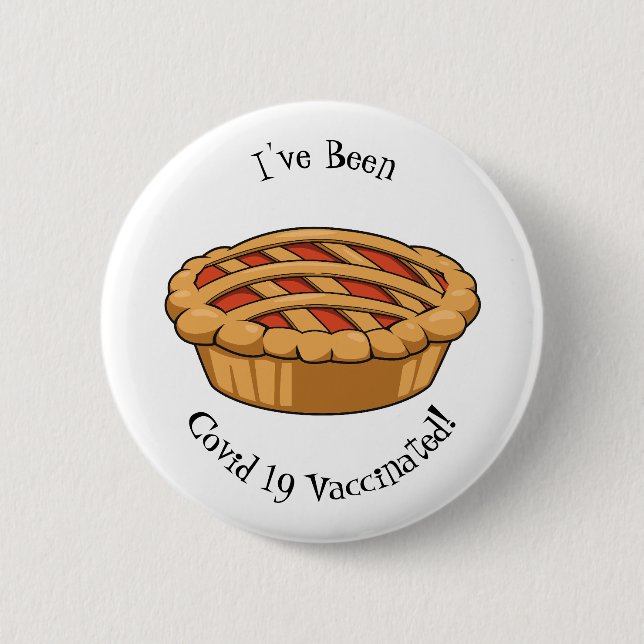 Pie cartoon illustration button (Front)