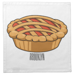 Pie cartoon illustration cloth napkin