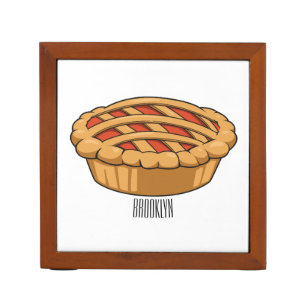 Pie cartoon illustration desk organizer