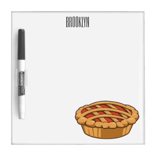 Pie cartoon illustration  dry erase board