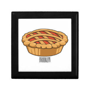 Pie cartoon illustration gift box