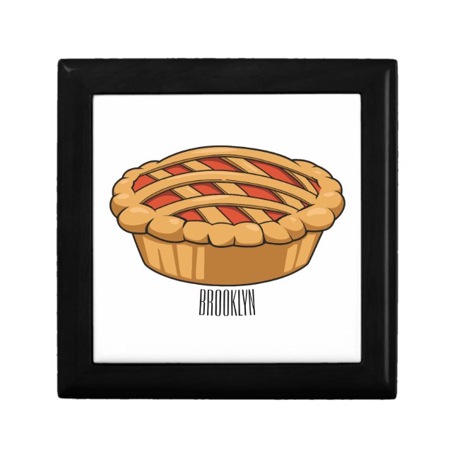 Pie cartoon illustration gift box (Front)