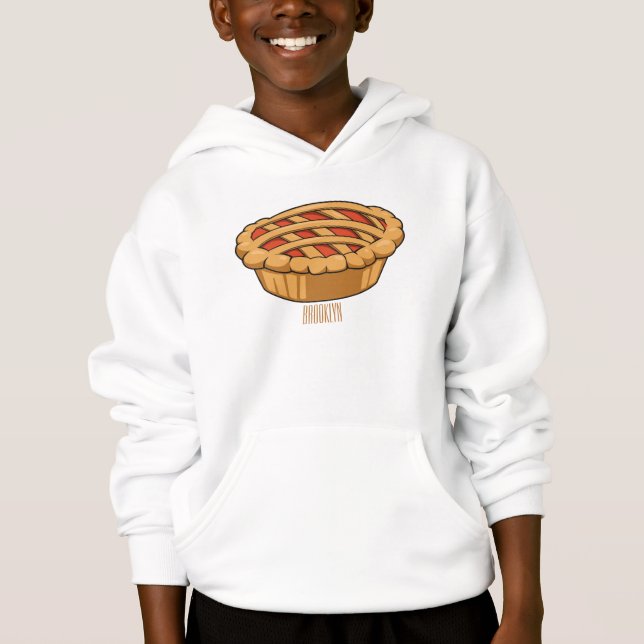 Pie cartoon illustration hoodie (Front)