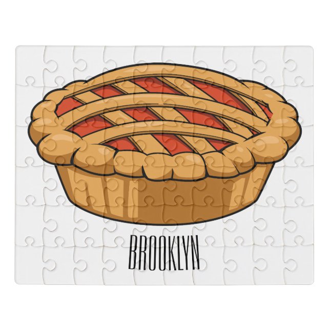 Pie cartoon illustration  jigsaw puzzle (Puzzle Horizontal)
