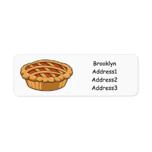 Pie cartoon illustration label