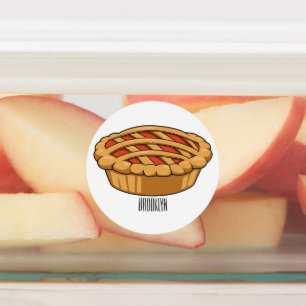 Pie cartoon illustration labels