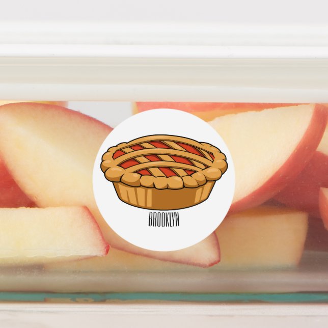 Pie cartoon illustration labels (Affixed)
