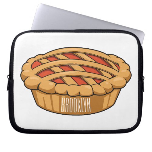 Pie cartoon illustration laptop sleeve