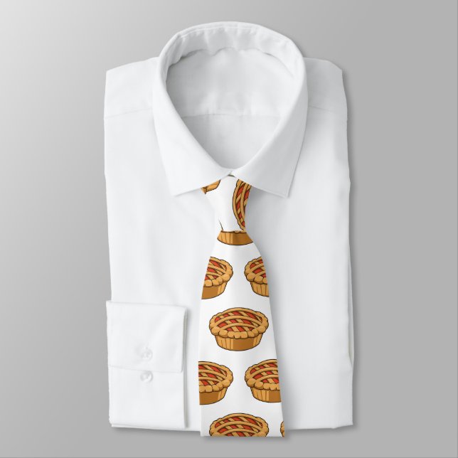 Pie cartoon illustration  neck tie (Tied)