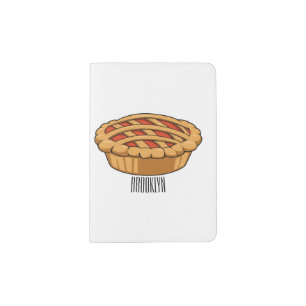 Pie cartoon illustration passport holder