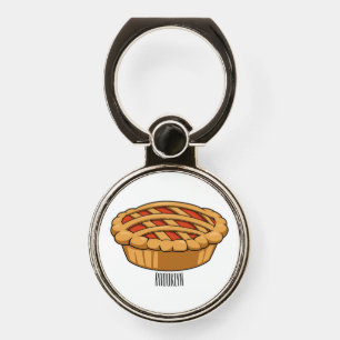 Pie cartoon illustration phone ring stand