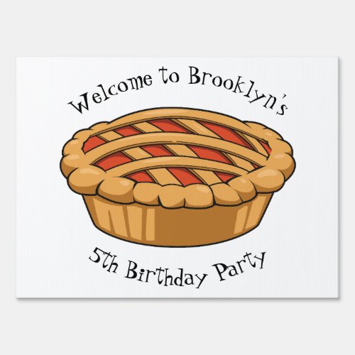 Pie cartoon illustration sign