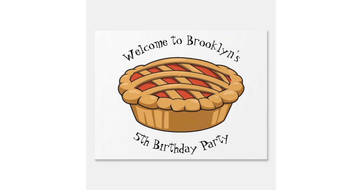 Pie cartoon illustration sign | Zazzle