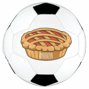 Pie cartoon illustration soccer ball