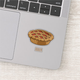 Pie cartoon illustration sticker