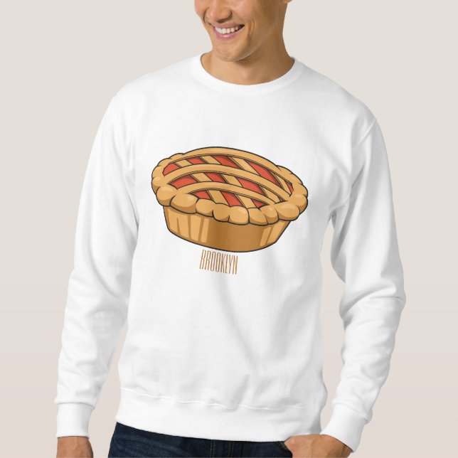 Pie cartoon illustration  sweatshirt (Front)