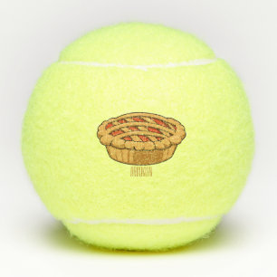 Pie cartoon illustration tennis balls
