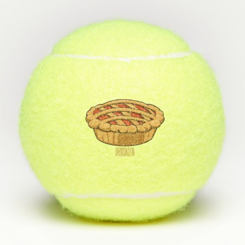 Pie cartoon illustration tennis balls