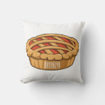 Pie cartoon illustration throw pillow