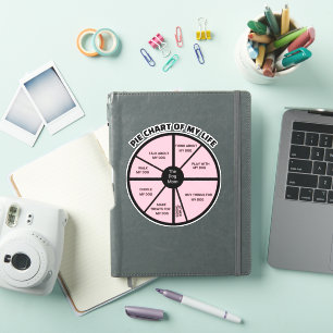 Pie Chart of My Life as a Dog Mom Sticker