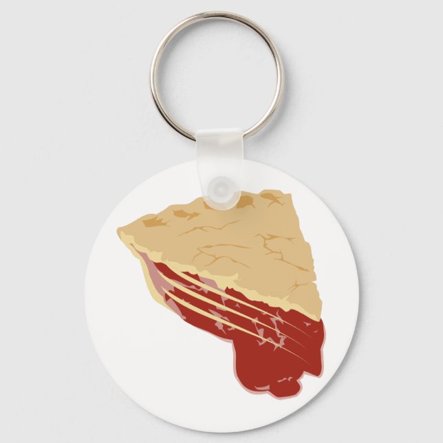 Pie - Cherry / Fruit Slice of Pie Keychain (Front)