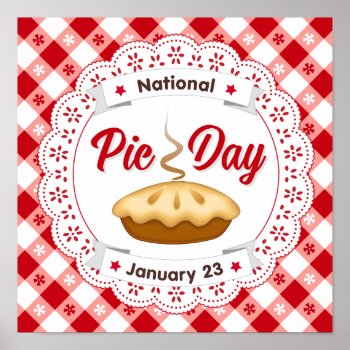 Pie Day Poster To Celebrate Pie! by pomegranate_gallery at Zazzle