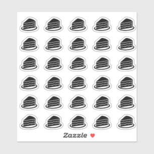 Pie Dessert Wedding Place Card Meal Menu Choice Sticker