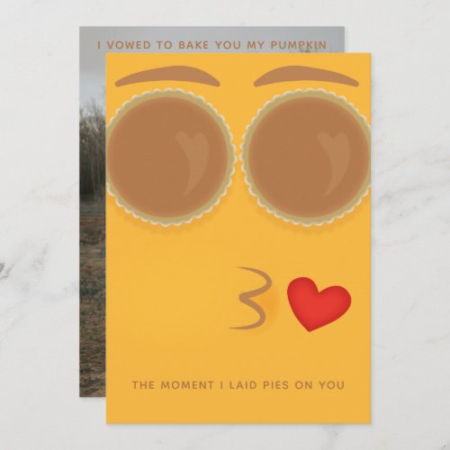 Pie Eyed Kisses Thanksgiving Holiday Card