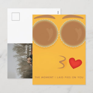Pie Eyed Kisses Thanksgiving Holiday Postcard