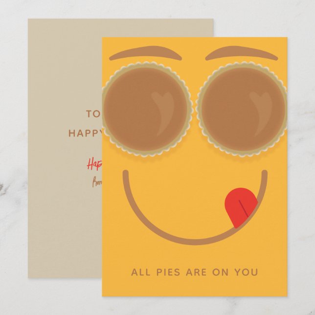 Pie Eyes Thanksgiving Card (Front/Back)