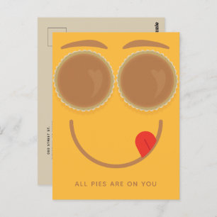 Pie Eyes Thanksgiving Postcard