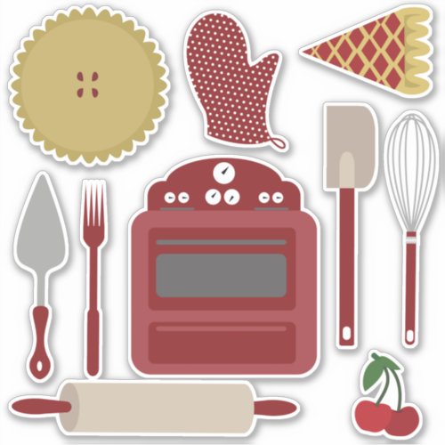 Pie Kitchen Stickers _ Cherry