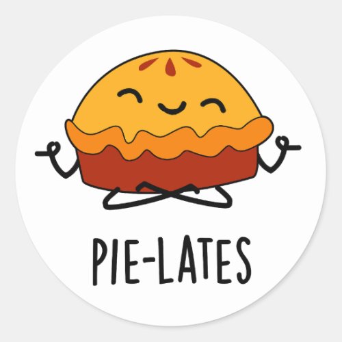 Pie_lates Funny Food Pie Pun  Classic Round Sticker