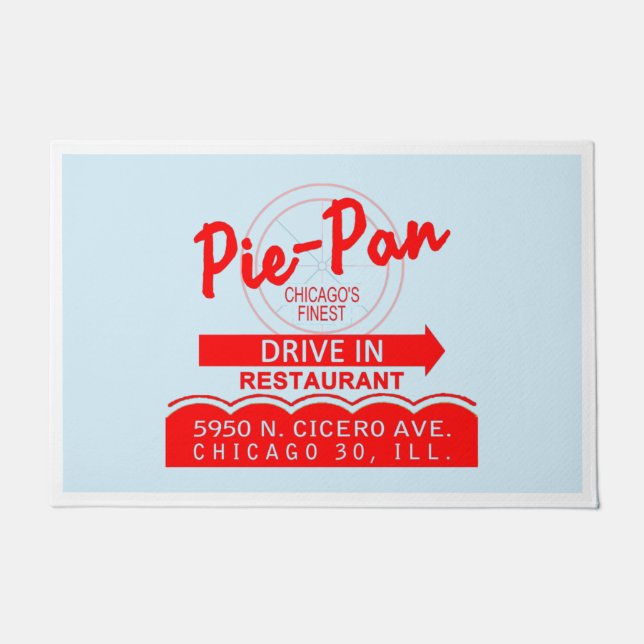 Pie-Pan Drive-In Restaurant, Chicago, Illinois Doormat (Front)