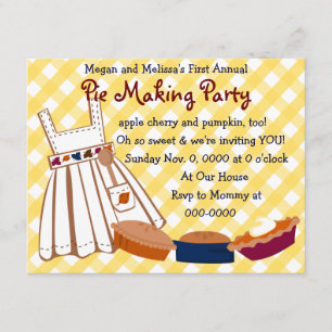 Pie Party Invitation