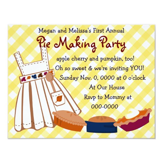 Pie Party Invitations 4