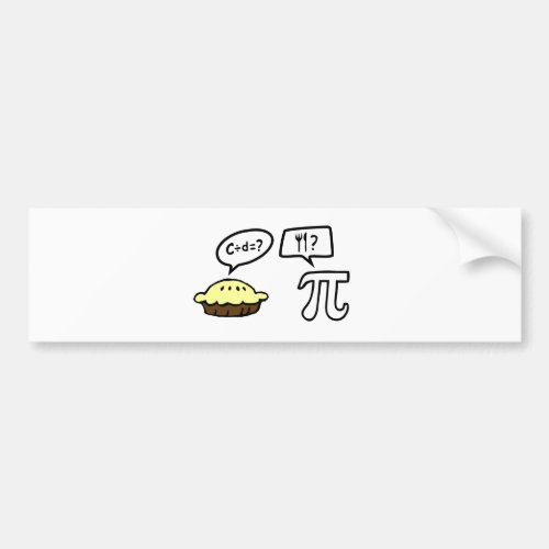 Pie  Pi Bumper Sticker