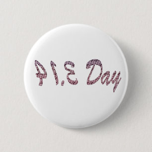 Pie Pink Pi Day Button