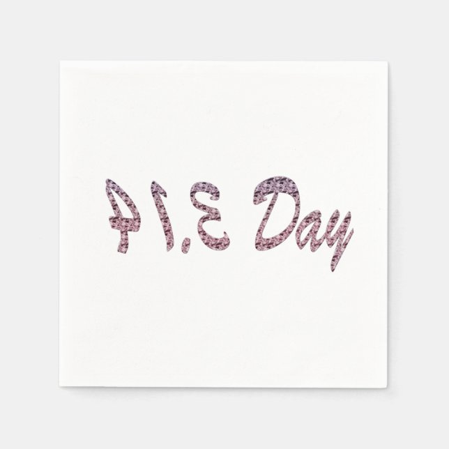 Pie Pink Pi Day Napkins (Front)