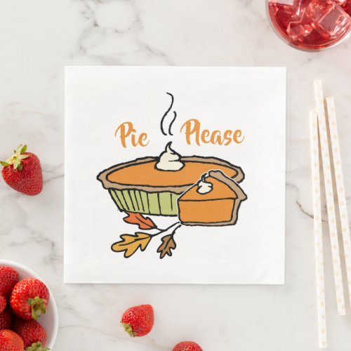 Pie Please  Pumpkin Pie Paper Dinner Napkins