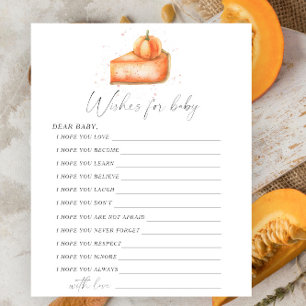 Pie pumpkin - Party game wishes for baby game