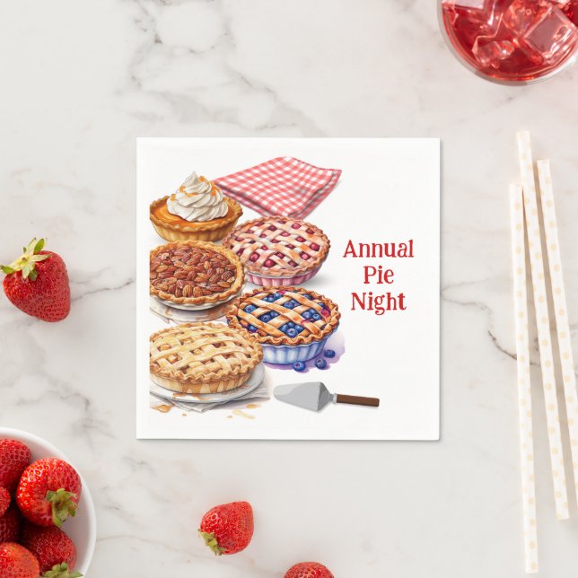 Pie Sharing Night Party  Napkins (Insitu)